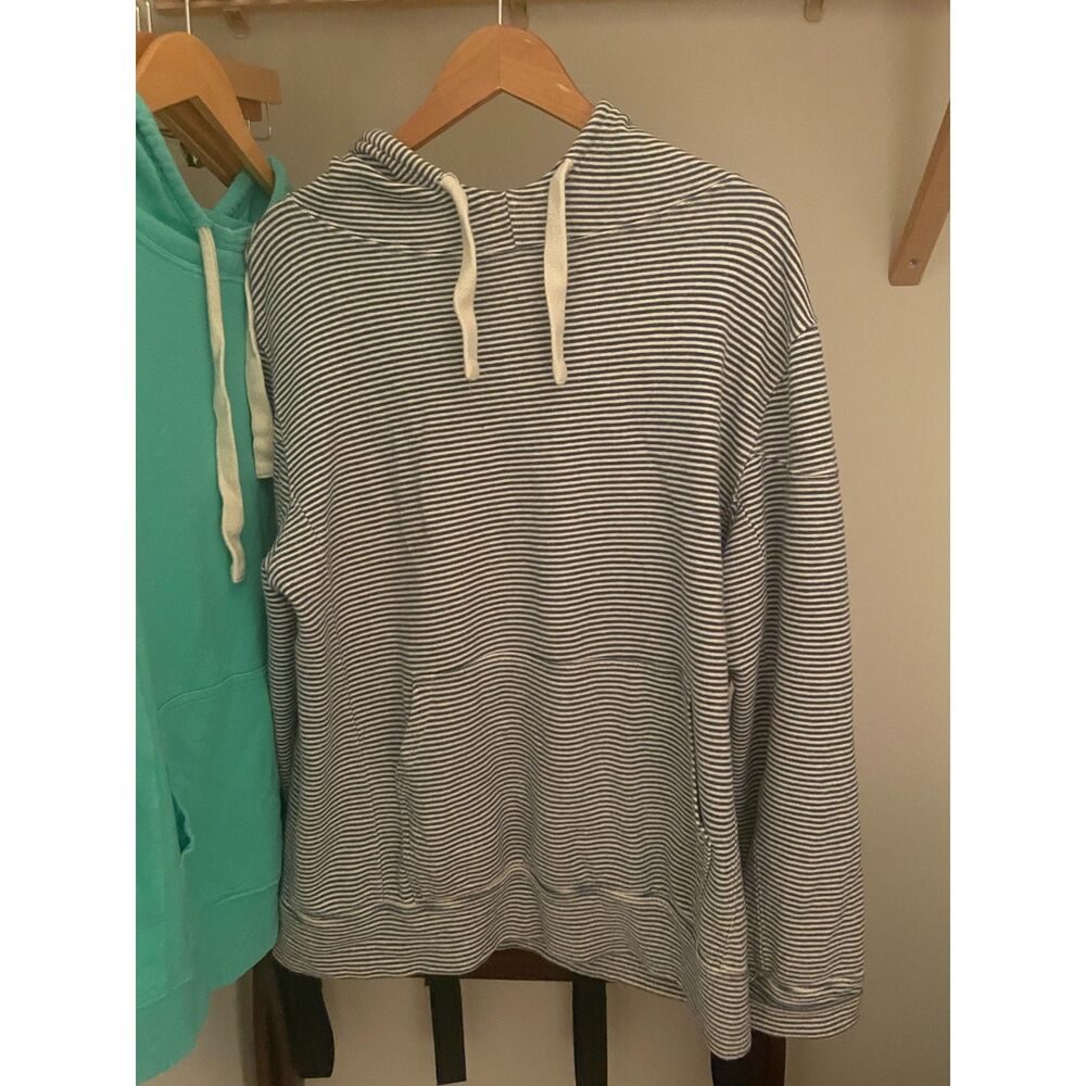 Jungmaven Maui Hoodie Navy White Striped Unisex Small - EUC - Discontinued